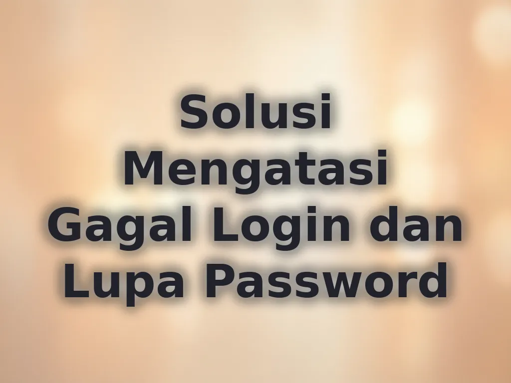 Solusi Gagal Login